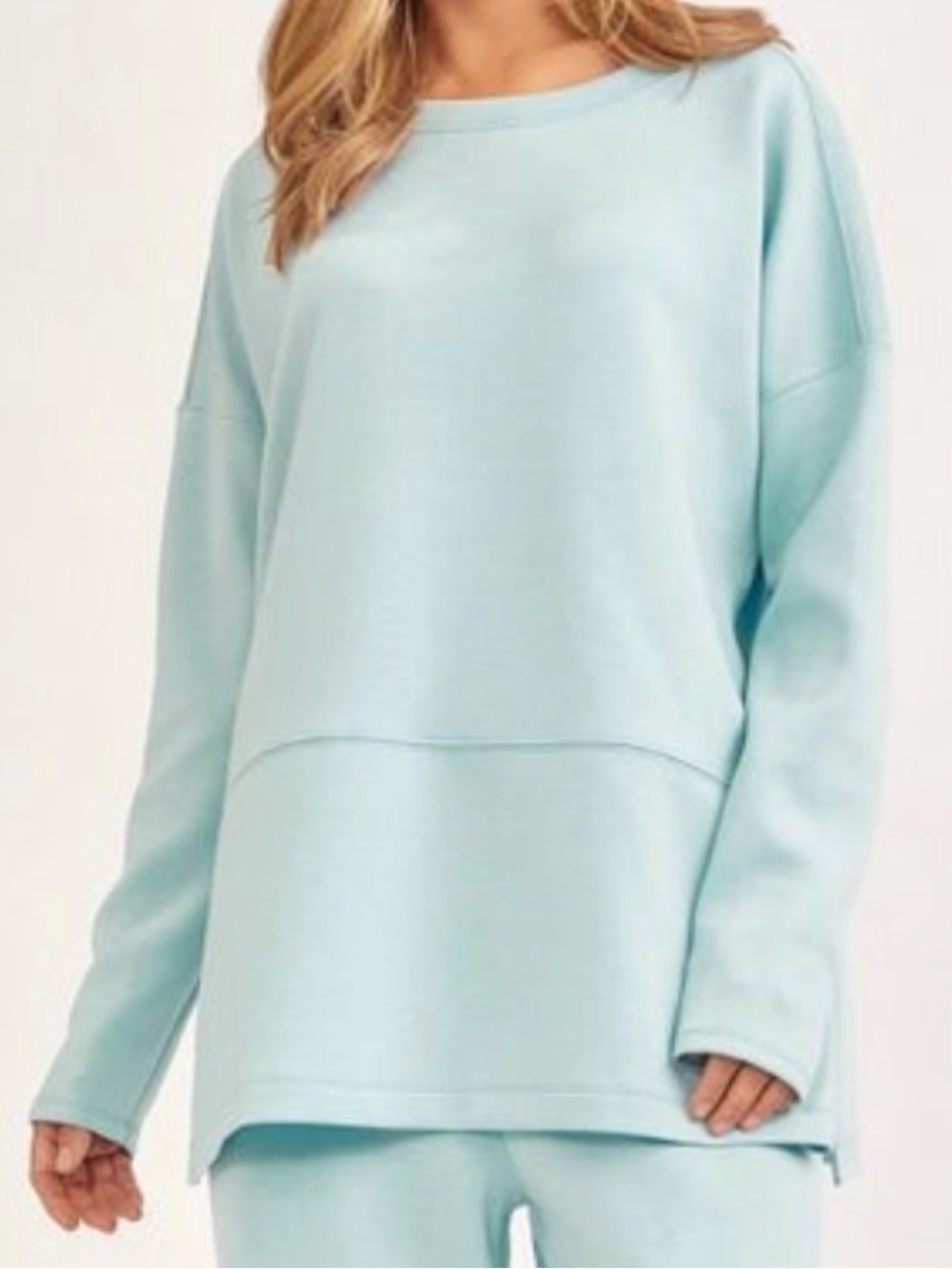 NEW Aqua Blue Greece Travel Tunic Top 1X Dear Scarlett - Picture 2 of 2
